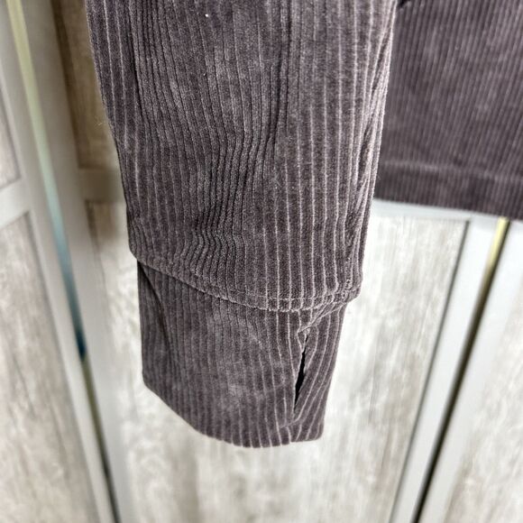 Lululemon Scuba Track Jacket Velvet Cord Full Zip Brown Color Size 12 NWT - Picture 6 of 8